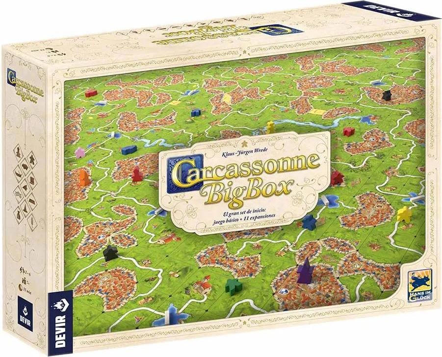Devir Carcassonne bordspel inclusief basisuitbreiding en 11 uitbreidingen