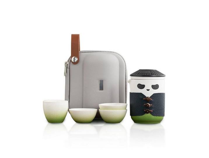 LuxusKollektion Teeservice Reisetee Set Panda 350ml, Keramik