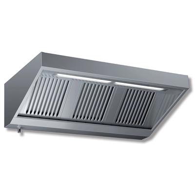 Wandhaube mit Motor Edelstahl Beleuchtung 2200x900x450mm Filtertyp B