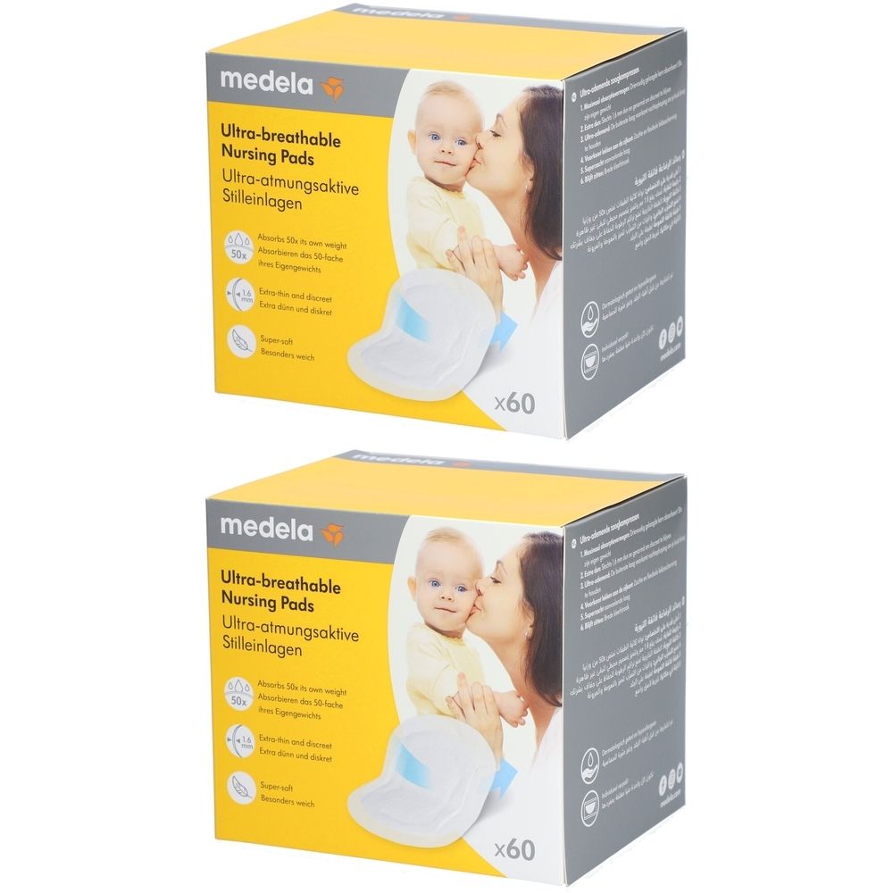 2x Medela Stilleinlage Einweg ultra-atmungsaktiv 2x60 St Stilleinlagen