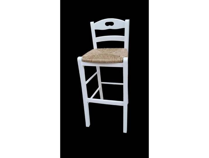Tabouret SNACK - Blanc - Paille - H66 - H87