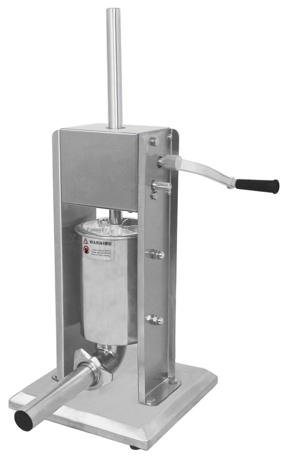 Selius Worstvuller Verticale Keukenmachine - 3 Liter Inhoud - 5 Trechters - Roestvrij Staal