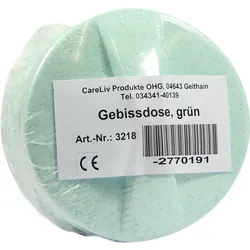 Gebissdose Grün mit Einsatz und Deckel 1 ST