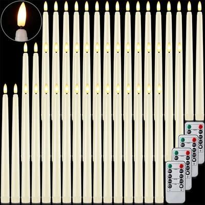Inspire Essentials LED Flameless Taper Candles Set Battery Operated Flickering Candle Decor For Home And Events 1