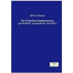 Die Deutschen Familiennamen, Fachbücher von Albert Heintze