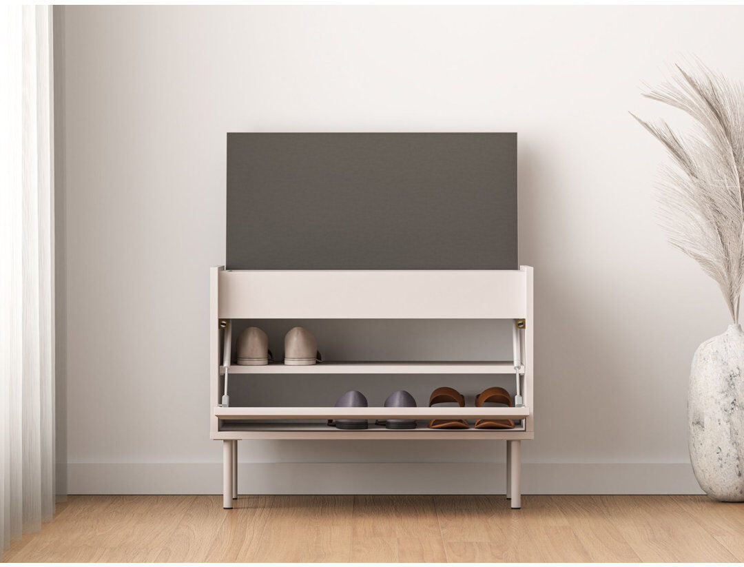 East Urban Home Shoe Storage Beige 69