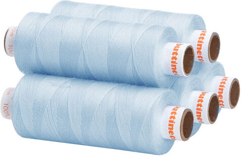 buttinette Universal-Nähgarn, Stärke: 100, 5er-Pack, aqua