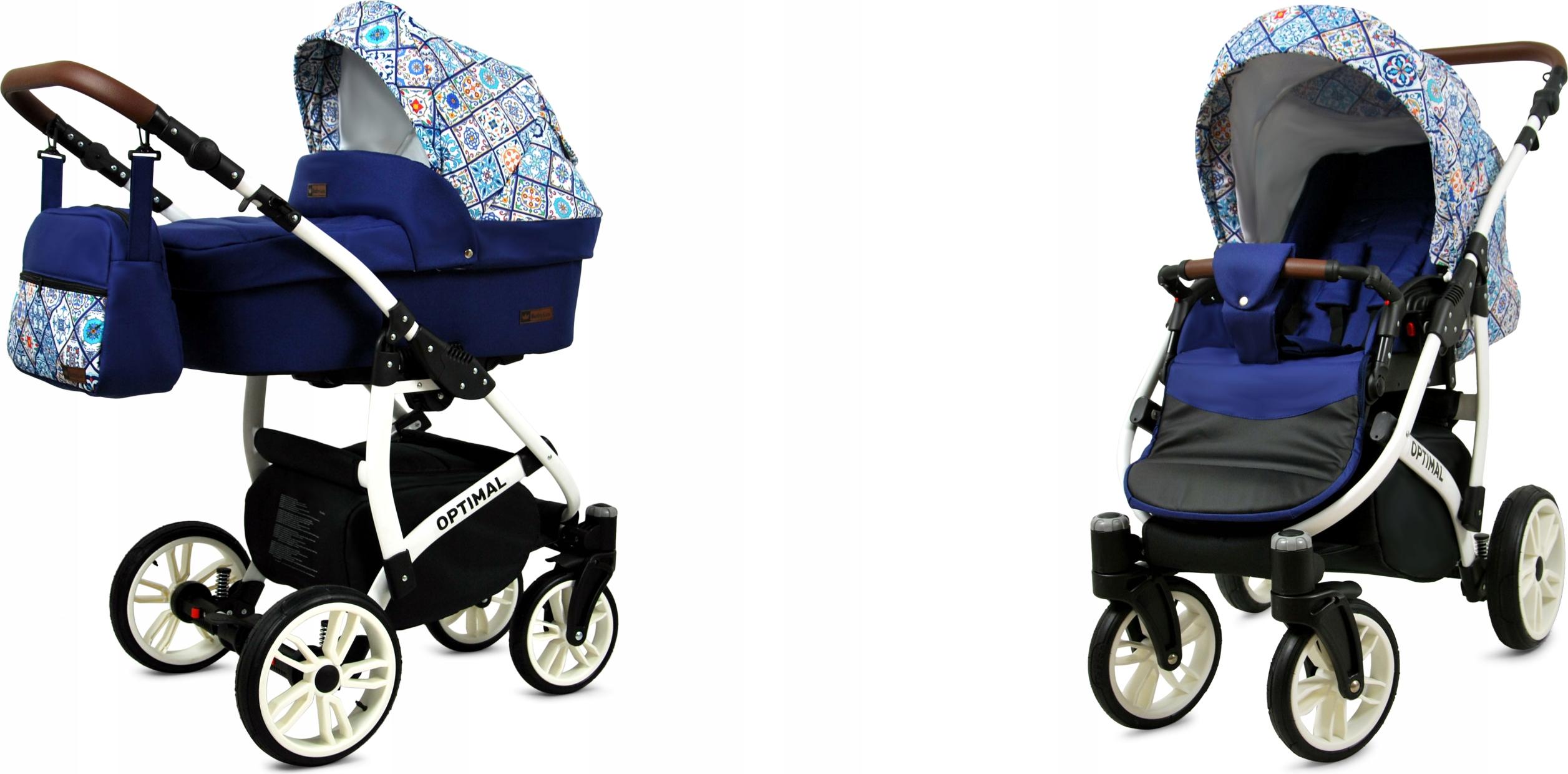 BabyLux Optimal | 2in1 Kinderwagen Set | Portueguese Tiles | Kombikinderwagen | Kinderwagenset