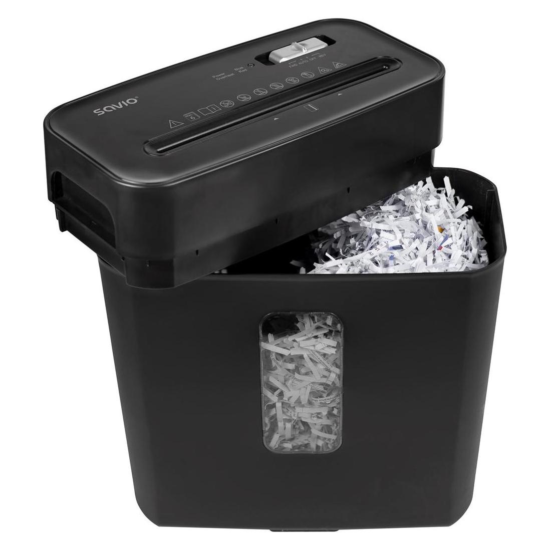 Savio ND-01 Aktenvernichter Kreuzschreddern 72 dB Schwarz (ND-01)