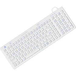 KeySonic KSK-6031INEL kabelgebundene Hygienetastatur - QWERTZ DE - weiß