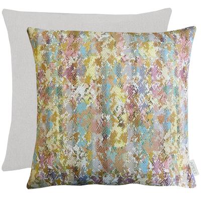 Dekokissen APELT "Charme", bunt (pastellfarben, zartes rose, gelb, mint, meliert), B:46cm H:0,5cm L:46cm, Baumwolle, Polyester, Dekokissen_Sitzkissen_Kissenhüllen, besonderes Jacquardgewebe als All-over mit Kreuzstichmuster