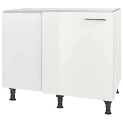 Eckunterschrank Flash Weiß Hochglanz