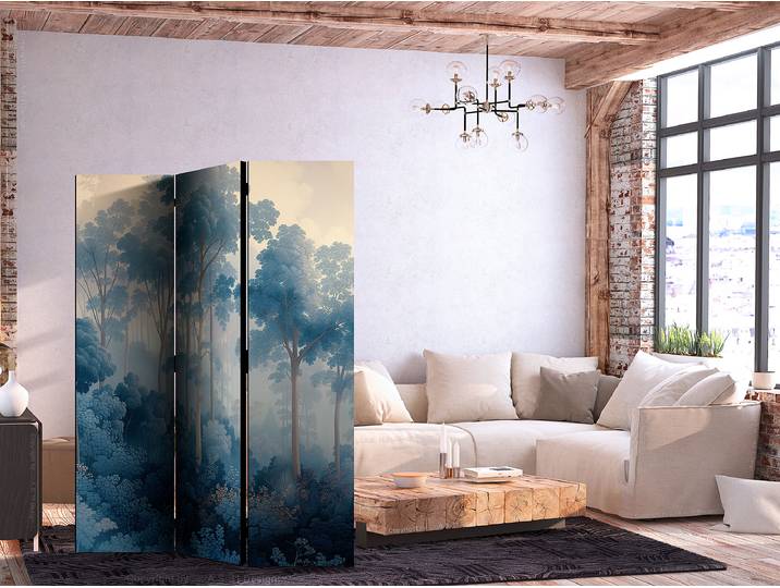 Akustik-Paravent Landscape With Trees Andere Blau 135 x 172cm