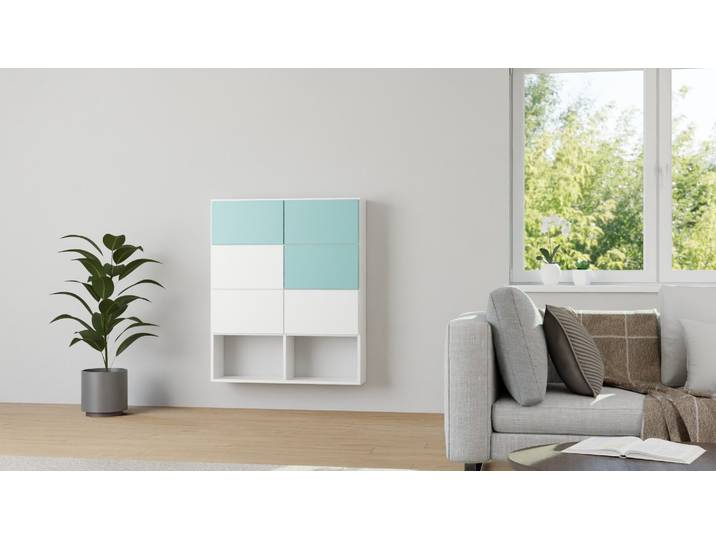 Stylishes Hängeregal MDF Beschichtet MDF Weiß matt