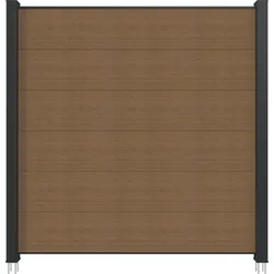 NewTechWood WPC Zaunelement Castello UH49 - Teak - 176 x 183 cm