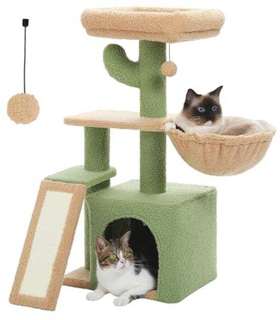 Famanu Katzenbaum mit Cactusdesign und Sisal Krabbelrampe - 31,5 Zoll