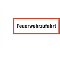 Parkplatzschilder mit Text Feuerwehrzufahrt