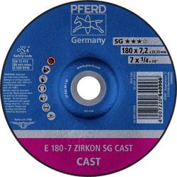 PFERD TOOLS 62217738 E 180-7 ZIRKON SG CAST Schruppscheibe gekröpft Durchmesser 180 mm Bohrungs-Ø 22.23 mm Grau-/Sphäroguss, Gusshaut 10 St.
