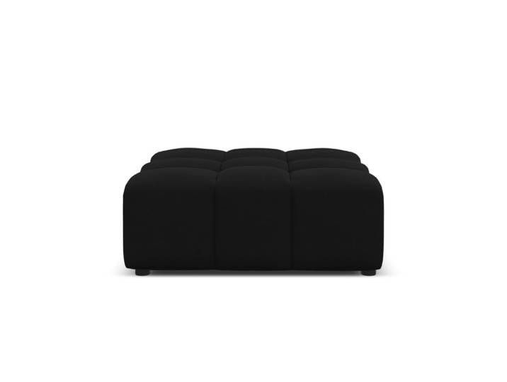 Pouf en tissu velours noir