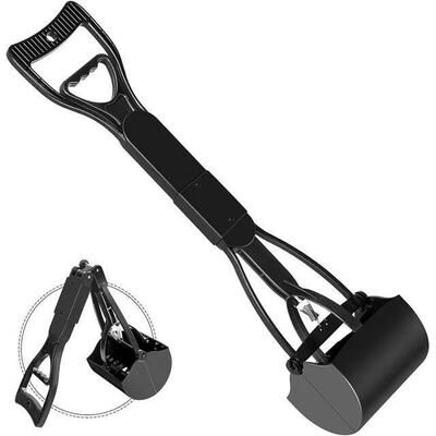 PetsAreLife Dog Long Handle Pooper Scooper Black