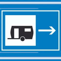 HB-Druck Wohnwagen rechts Symbol Aufkleber A2 (420x594mm)