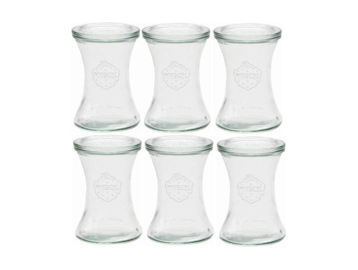 Einmachglas WECK 370 ml, 6 Stück , transparent, Glas, Lebensmittelaufbewahrungsbehälter, Einmachglas