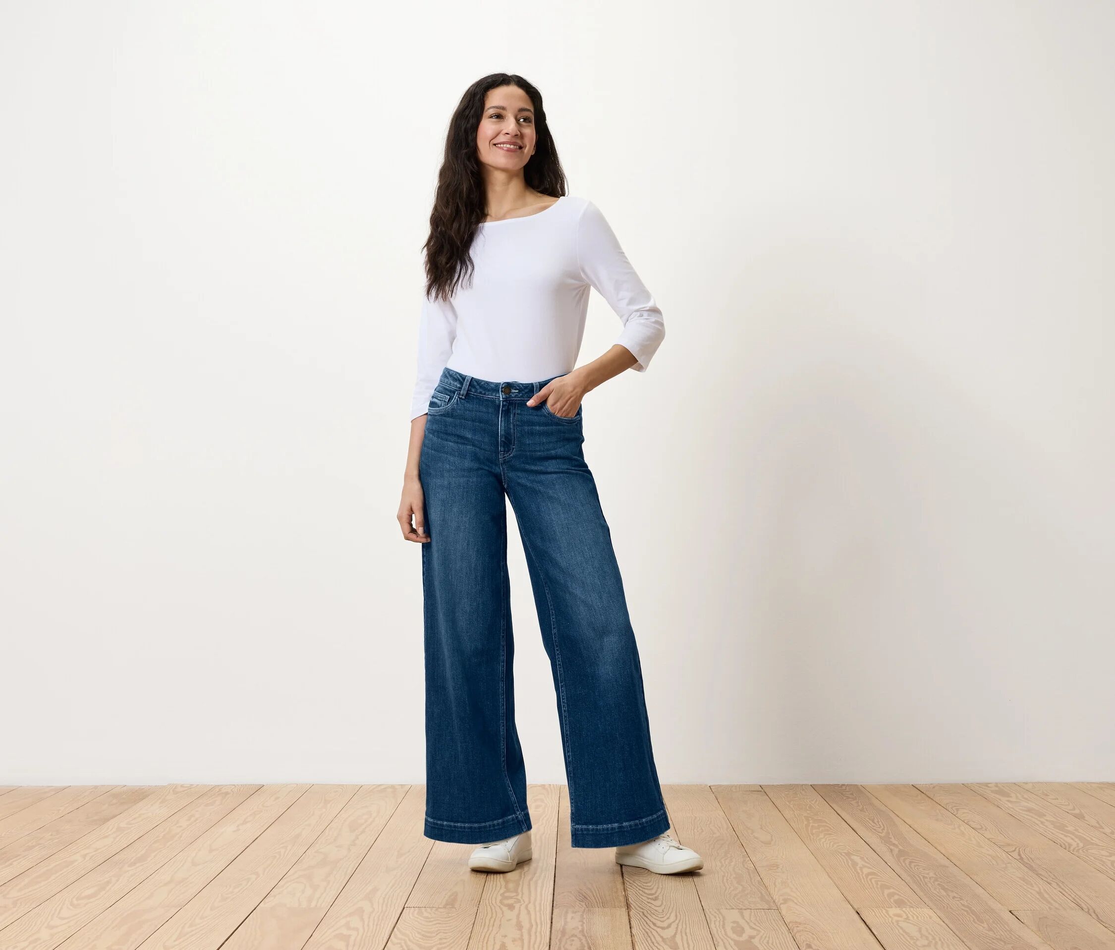 Tchibo - Super Wide Jeans – Fit »Lexi« - Damen - Gr. 34 - dunkelblau