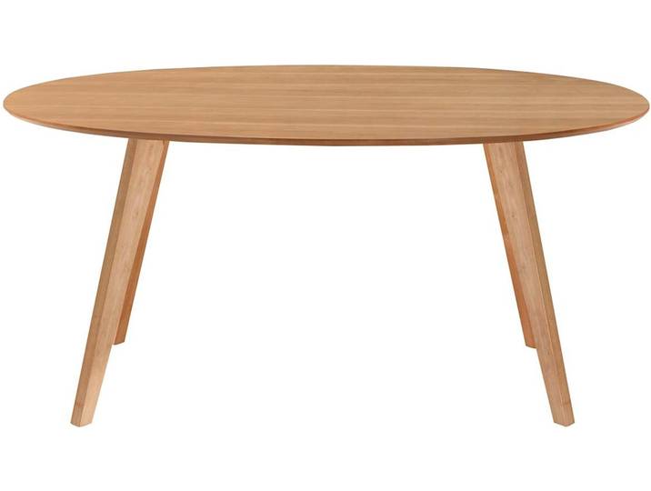 Table à manger design scandinave ovale bois clair L160 cm MARIK
