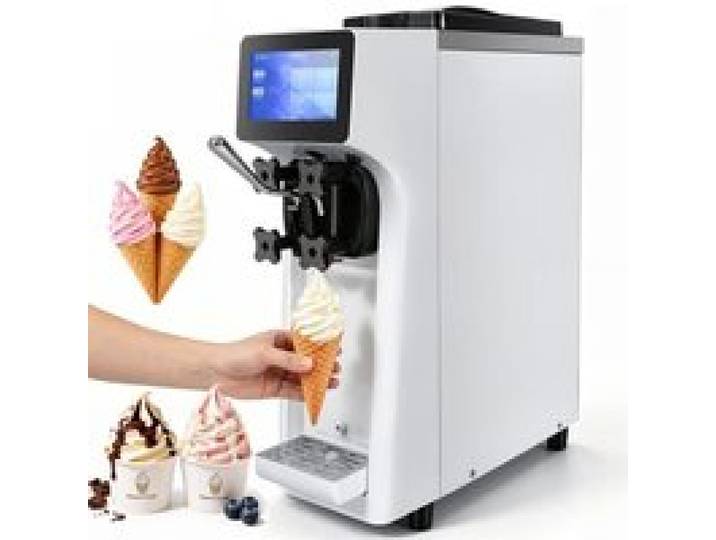 Production Rapide Machine à Glace Molle 10 L/h 900W Cuve Inox 4L Écran Tactile pour Sundae et Yaourt