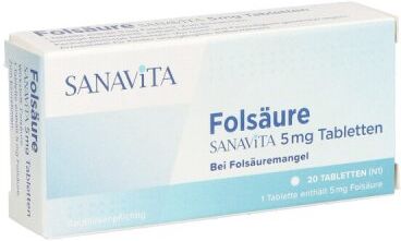 Folsäure Sanavita 5 mg Tabletten