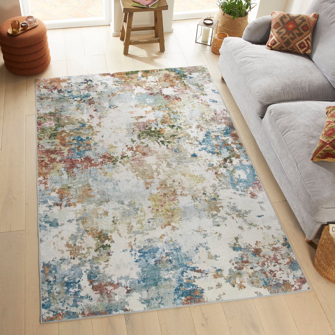Langley Street Keira Rectangle Abstract Washable Area Rug Palette Rectangle 200 x 300 cm
