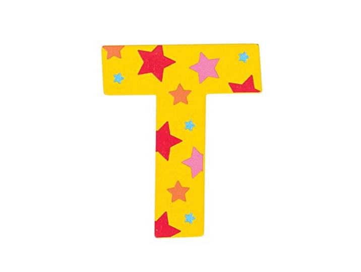 Bigjigs Toys Star Letter T (Geel)