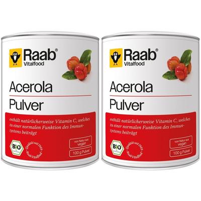 Raab Vitalfood Acerola Pulver Bio x2 2x100 g