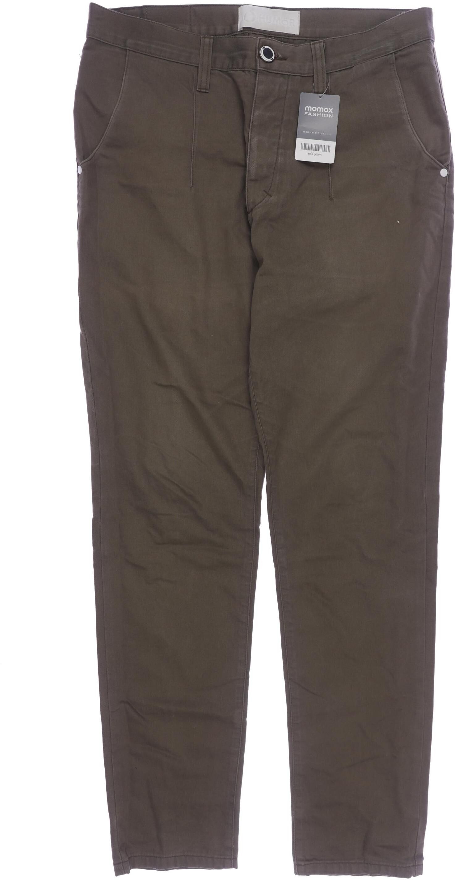 Humör Damen Stoffhose, Braun, Gr. W33, Baumwolle - Second Hand
