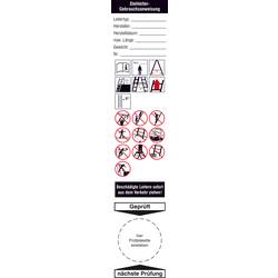 SafetyMarking 30.C5110 Grundplakette Für Stehleitern Weiß Folie selbstklebend (L x B) 200 mm x 40 mm 4 St.