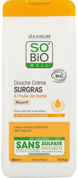 so bio etic So'BiO étic Douche Crème Surgrass au Beurre de Karité Bio 650 ml