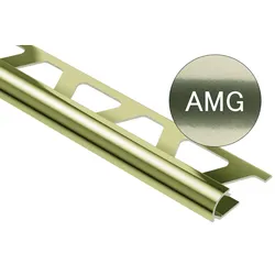 Schlüter Systems RONDEC-AMG Abschlussprofil Aluminium AMG - Aluminium messing glänzend eloxiert Höhe: 6 mm Länge: 2,5 m
