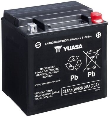 Yuasa Starterbatterie Agm High Performance Maintenance Free Yix30l 12v 30ah 400a Yix30l 68ah