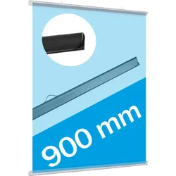 Posterklemmschiene (1 Paar), 2 Aufhänger, Kunststoff, transparent, 900 mm