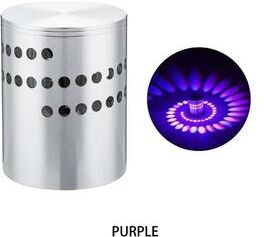 Useful Little Things RGB Spiral Hole LED Wall Light With Remote Control For Party, Bar, KTV, And Home Decoration purple