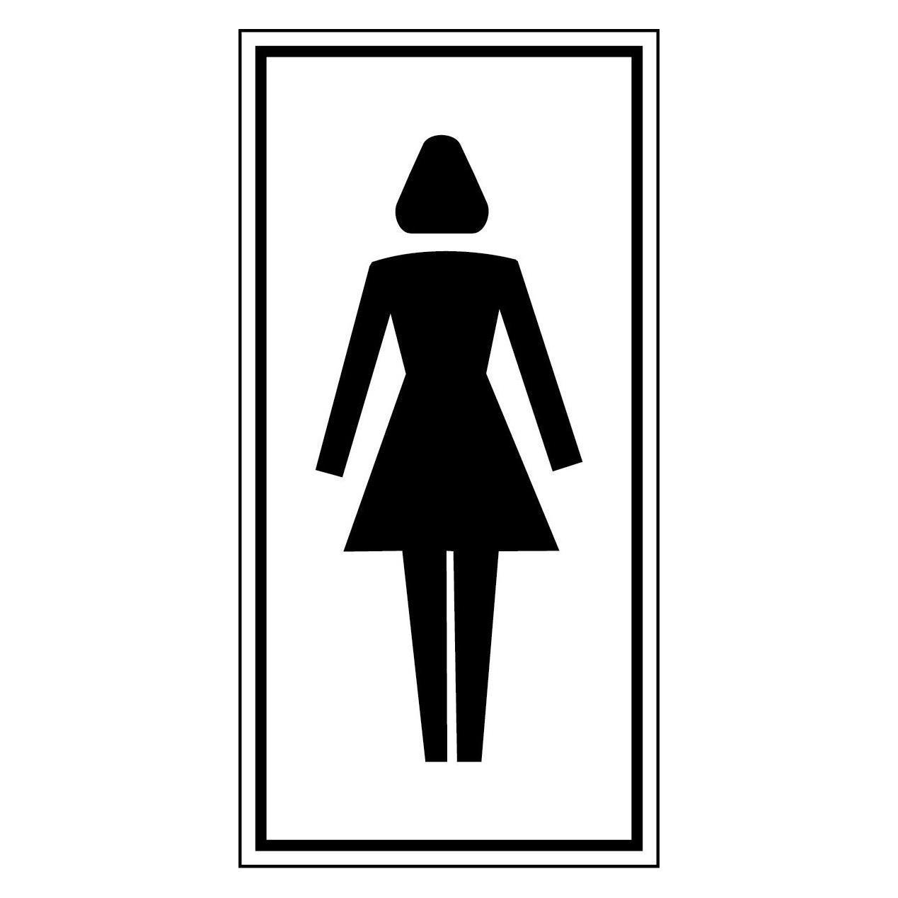 Brady PIC 465-075X150-B7527, Hinweisschilder - Toilette für Damen (252565)