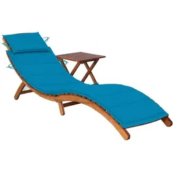 vidaXL, Liegestuhl, Lindenis (1 Sonnenliege mit Tisch) (184 cm)