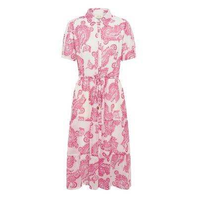 Midikleid CREAM "Kleid CRSamira", Damen, Gr. 38, N-Gr, pink (fuchsia columbia paisley), Obermaterial: 100% Polyester PES., Kleider Midikleid