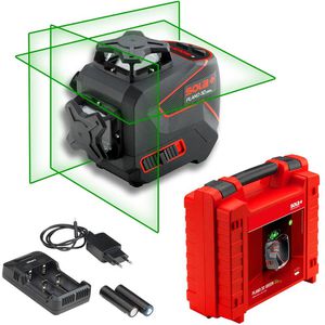 SOLA Kreuzlinienlaser 71017101, PLANO 3D GREEN, 3x 360°, grüner Laser, selbstnivellierend, mit Koffer und Akku
