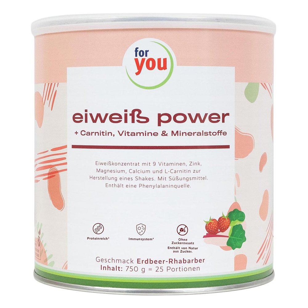 For You eHealth GmbH For You Eiweiss Power Erdbeere Rhabarber 06147566