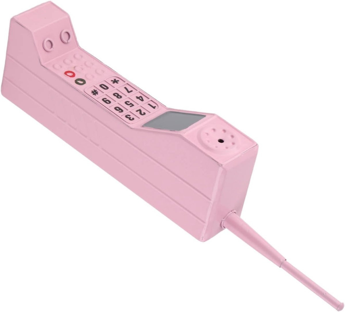 Vintage Mobiele Telefoon Ornament voor Retro Decoratie, Roze, 4 x 7,3 x 31,3 cm