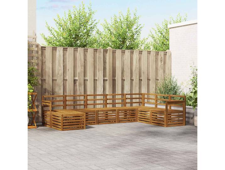 vidaXL Outdoor-Sofagarnitur 8 stk. Natur