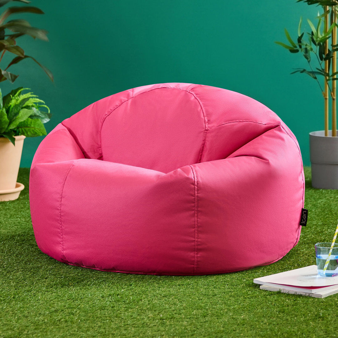 icon Teen Classic Water-Resistant Bean Bag Chair Pink Small;Medium