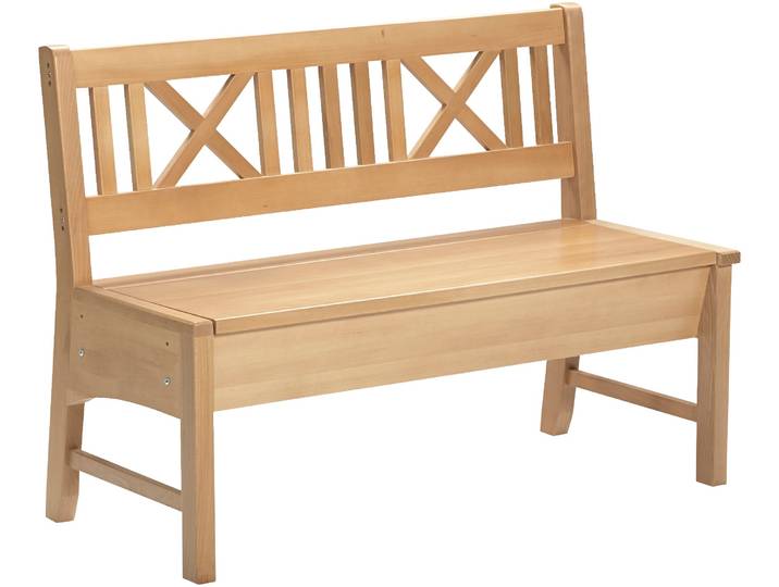 Sitzbank MASSIVLINE & MORE Bodensee, Truhenbank, Sitzbank mit Stauraum, Holzbank , braun (braun, braun), B:119cm H:87cm T:52cm, Massivholz, Sitzbänke, Sitzbank, mit praktischer Truhenfunktion für zusätzlichen Stauraum,Länge:119 cm