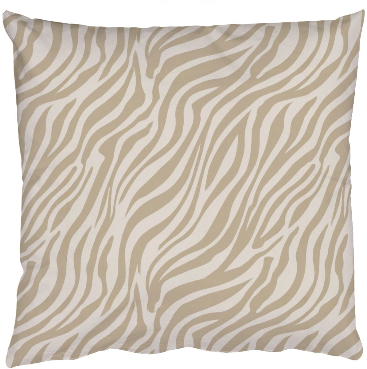 PillowMonkey Sierkussen Zebra Patroon Beige 50 x 50 cm
